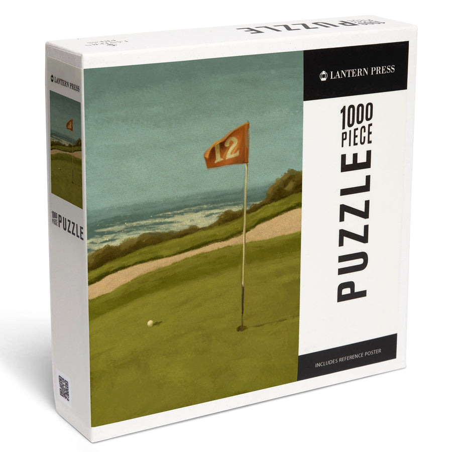 Golf Green, Oil Painting, Jigsaw Puzzle Puzzle Lantern Press 