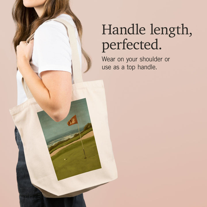 Golf Green, Oil Painting, Tote Bag Totes Lantern Press 