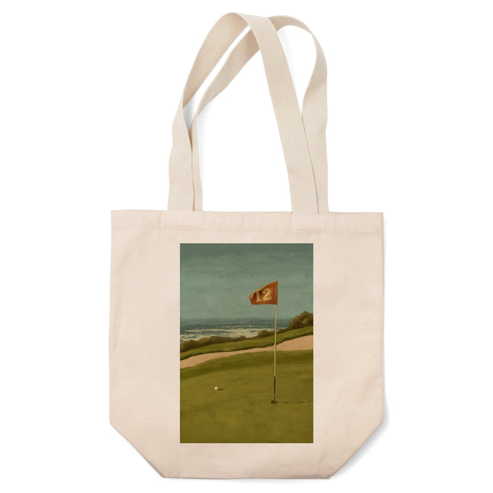 Golf Green, Oil Painting, Tote Bag Totes Lantern Press 