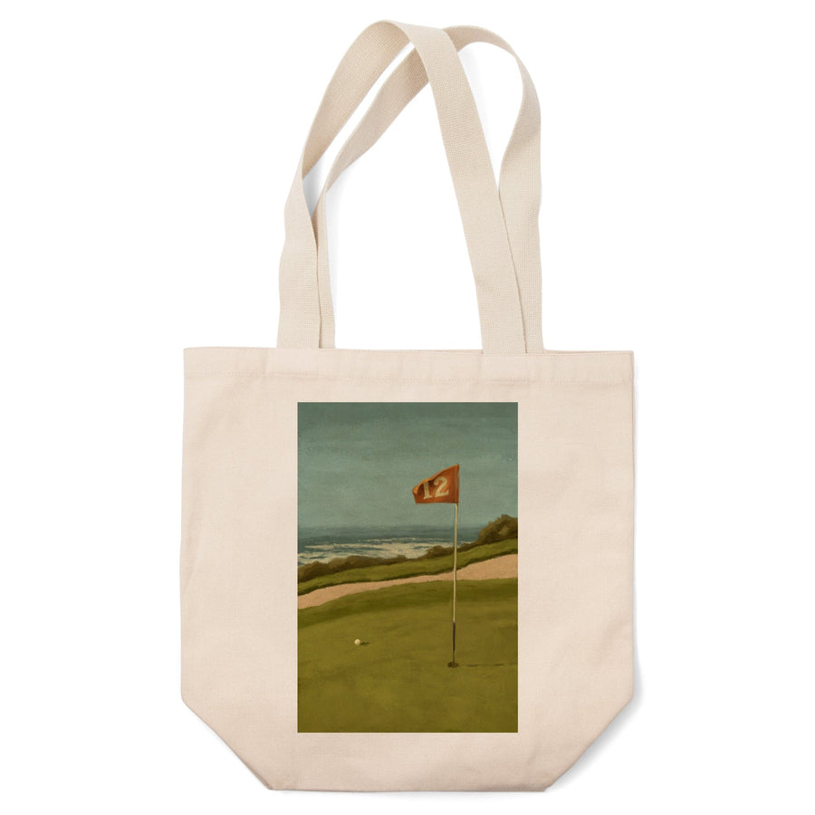 Golf Green, Oil Painting, Tote Bag Totes Lantern Press 