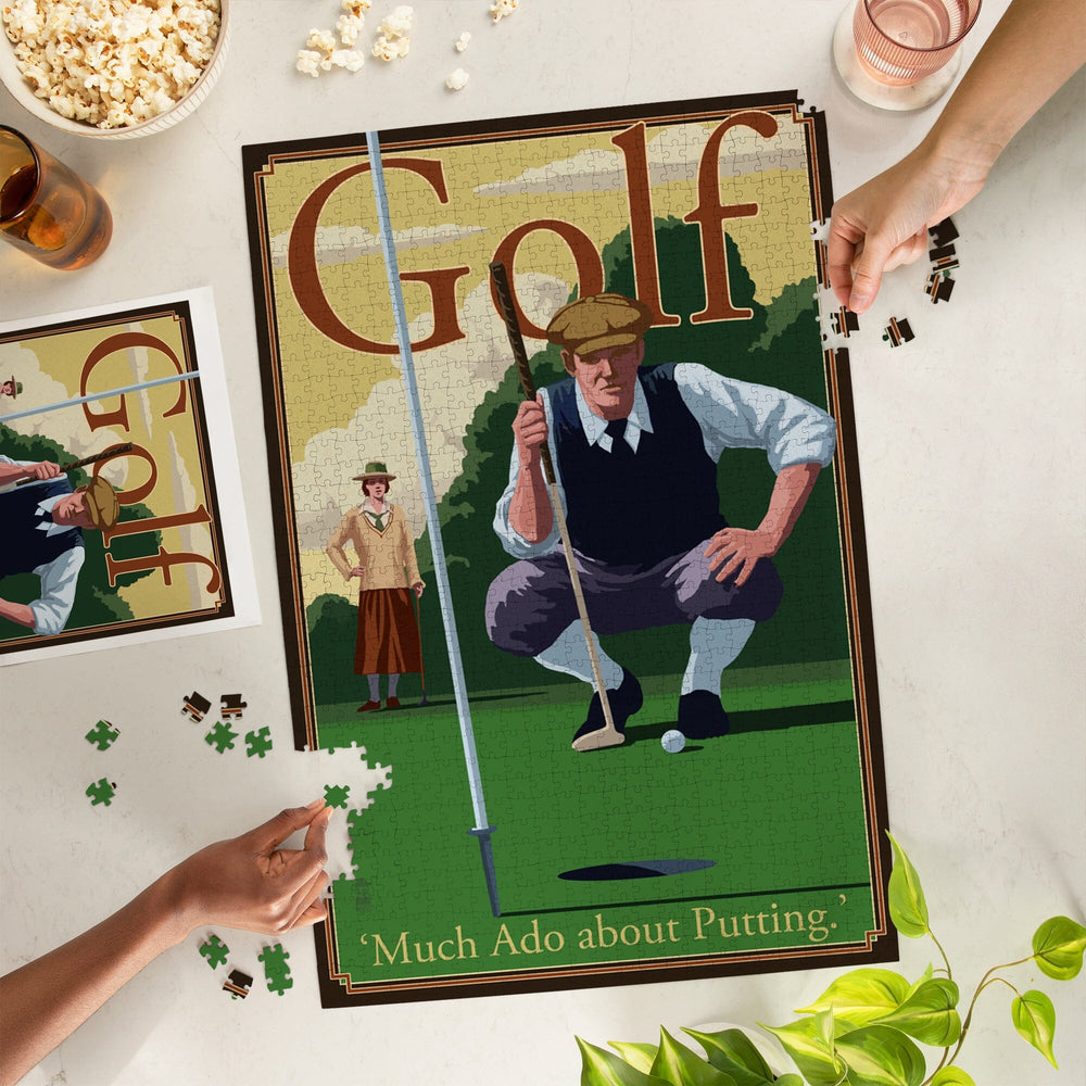 Golf, Much Ado about Putting, Jigsaw Puzzle Puzzle Lantern Press 