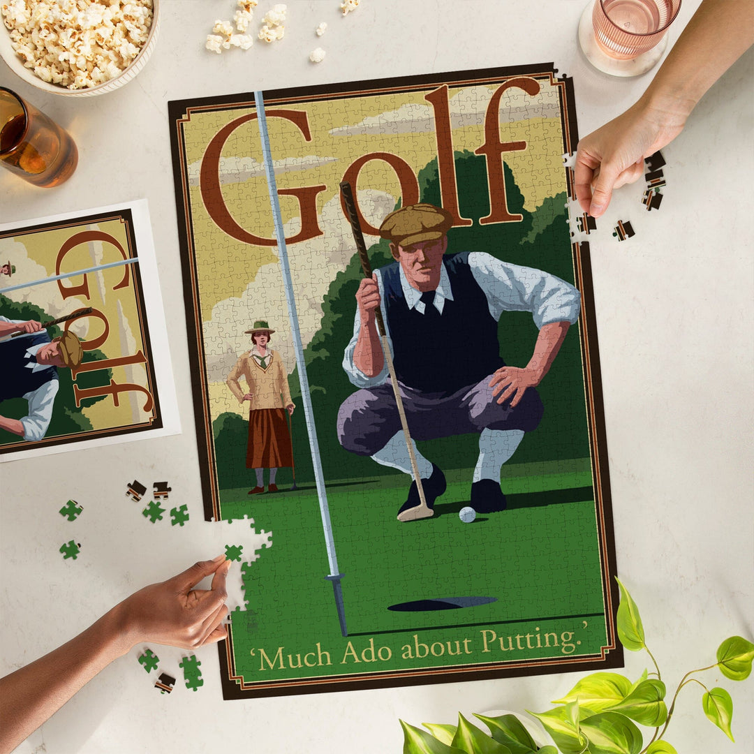 Golf, Much Ado about Putting, Jigsaw Puzzle Puzzle Lantern Press 