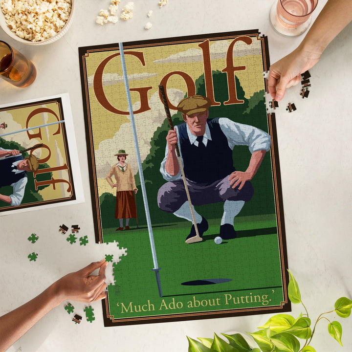 Golf, Much Ado about Putting, Jigsaw Puzzle Puzzle Lantern Press 