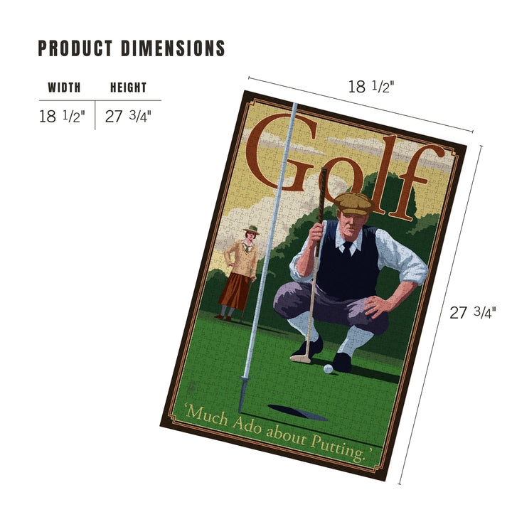 Golf, Much Ado about Putting, Jigsaw Puzzle Puzzle Lantern Press 