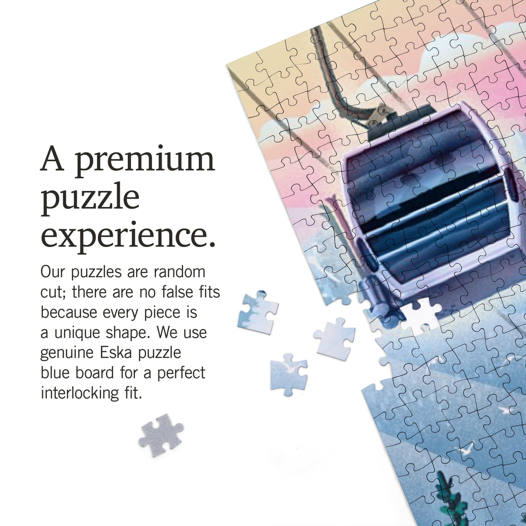 Gondolas, Lithograph, Jigsaw Puzzle Puzzle Lantern Press 