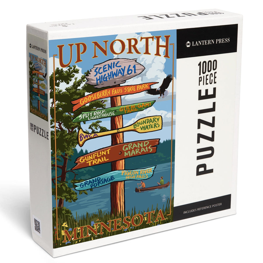 Gooseberry Falls, Minnesota, Destinations Sign, Jigsaw Puzzle Puzzle Lantern Press 