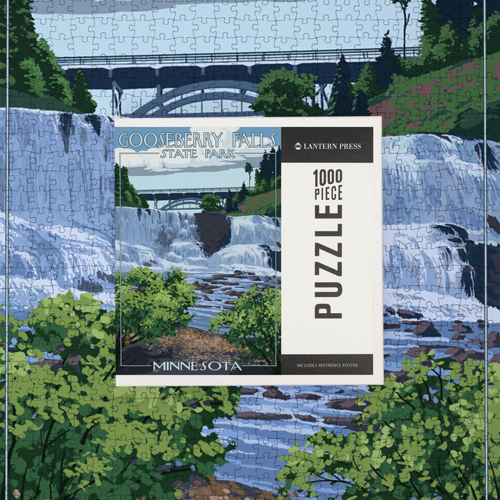 Gooseberry Falls State Park, Minnesota, Jigsaw Puzzle Puzzle Lantern Press 