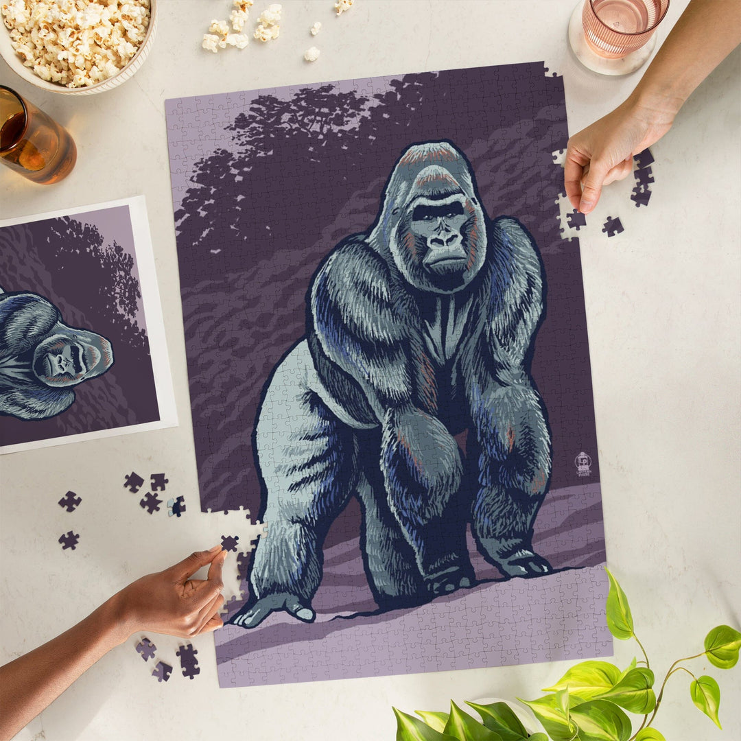 Gorilla Artwork, Jigsaw Puzzle Puzzle Lantern Press 