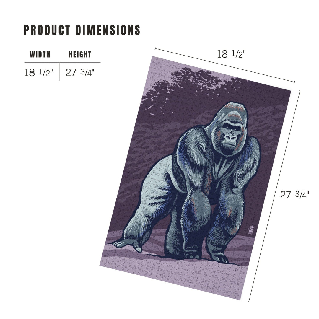 Gorilla Artwork, Jigsaw Puzzle Puzzle Lantern Press 