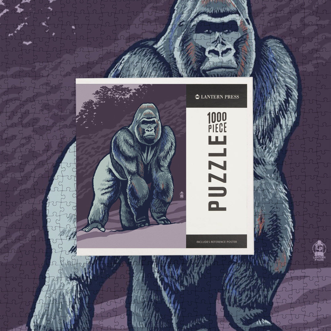 Gorilla Artwork, Jigsaw Puzzle Puzzle Lantern Press 