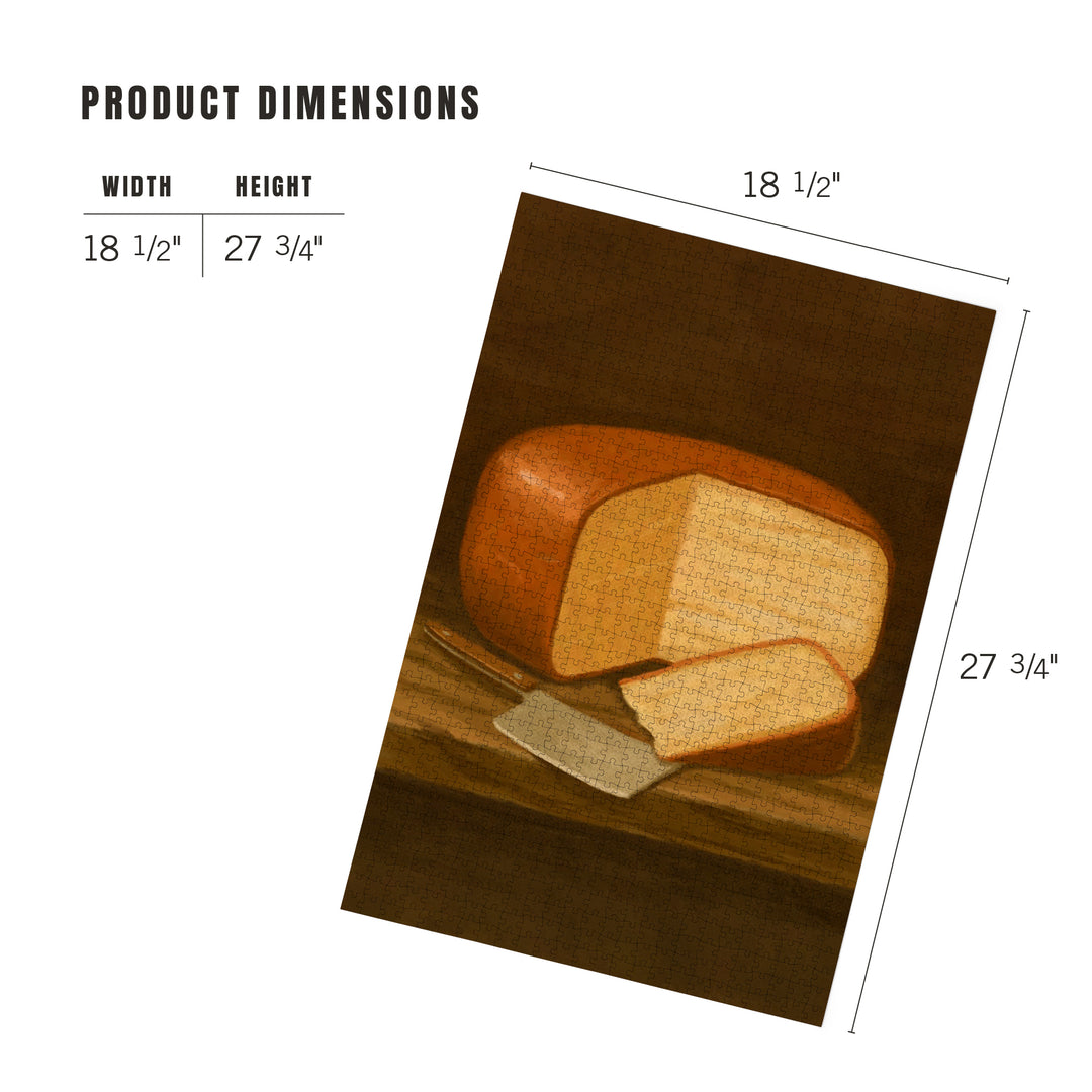 Gouda Cheese, Oil Painting, Jigsaw Puzzle Puzzle Lantern Press 