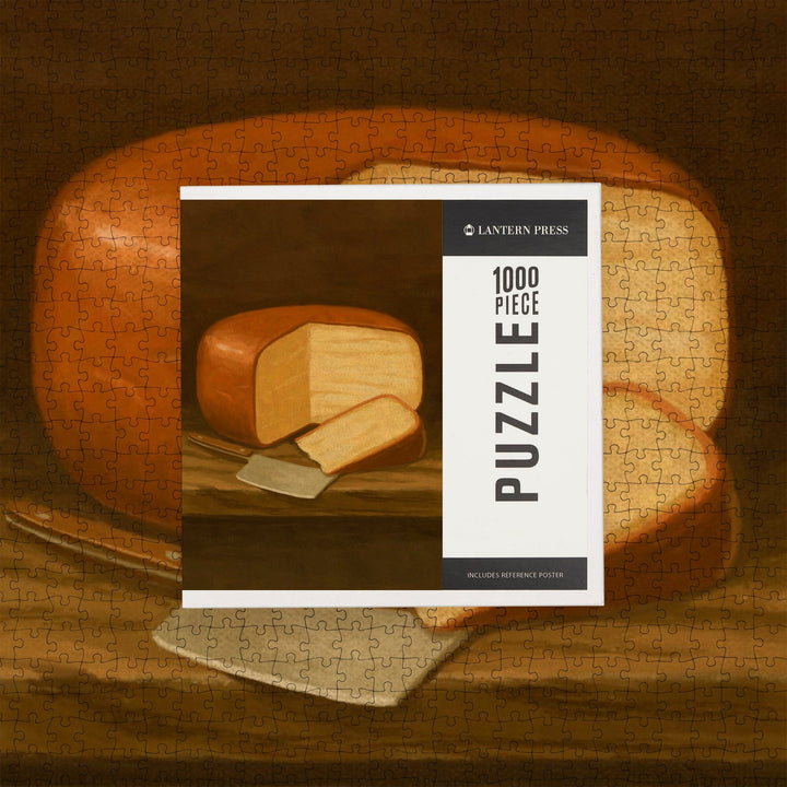 Gouda Cheese, Oil Painting, Jigsaw Puzzle Puzzle Lantern Press 