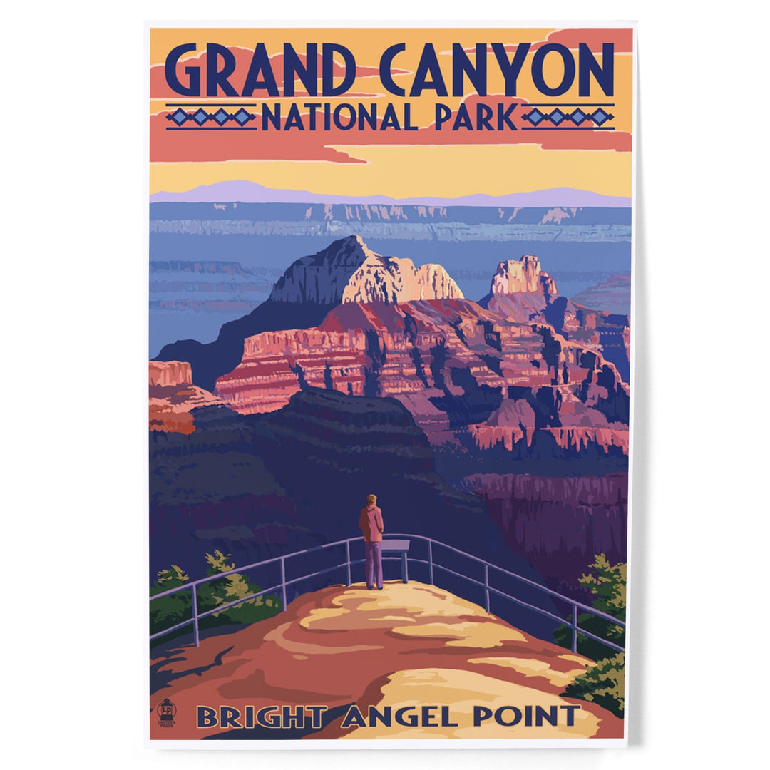 Grand Canyon National Park, Arizona, Bright Angel Point, Art & Giclee Prints Art Lantern Press 