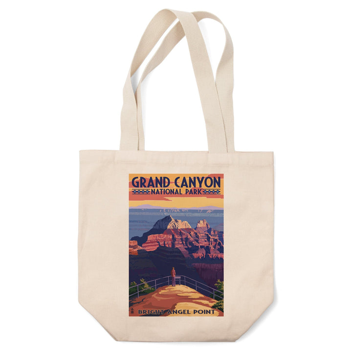 Grand Canyon National Park, Arizona, Bright Angel Point, Lantern Press Artwork, Tote Bag Totes Lantern Press 
