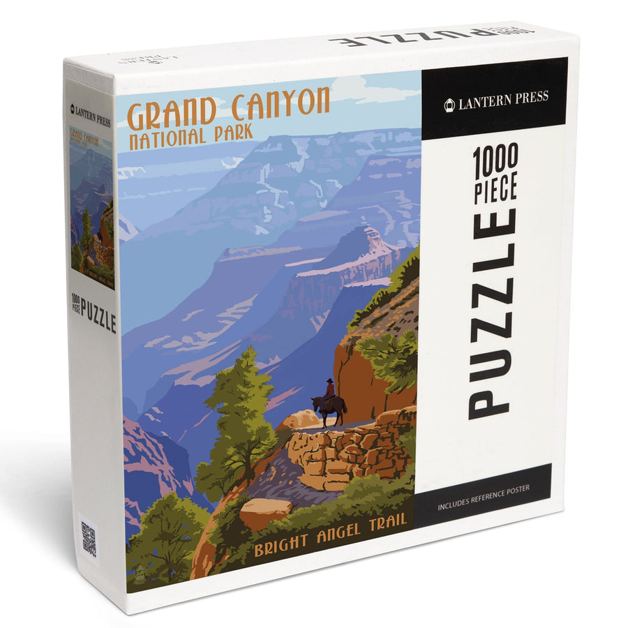 Grand Canyon National Park, Arizona, Bright Angel Trail, Jigsaw Puzzle Puzzle Lantern Press 