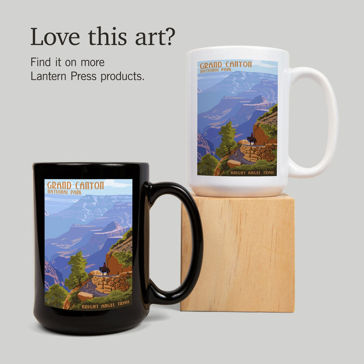 Grand Canyon National Park, Arizona, Bright Angel Trail, Lantern Press Artwork, Ceramic Mug Mugs Lantern Press 