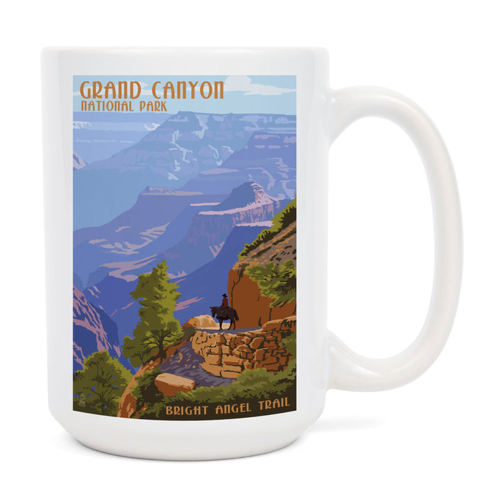 Grand Canyon National Park, Arizona, Bright Angel Trail, Lantern Press Artwork, Ceramic Mug Mugs Lantern Press 