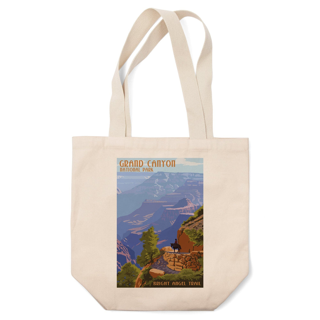 Grand Canyon National Park, Arizona, Bright Angel Trail, Lantern Press Artwork, Tote Bag Totes Lantern Press 