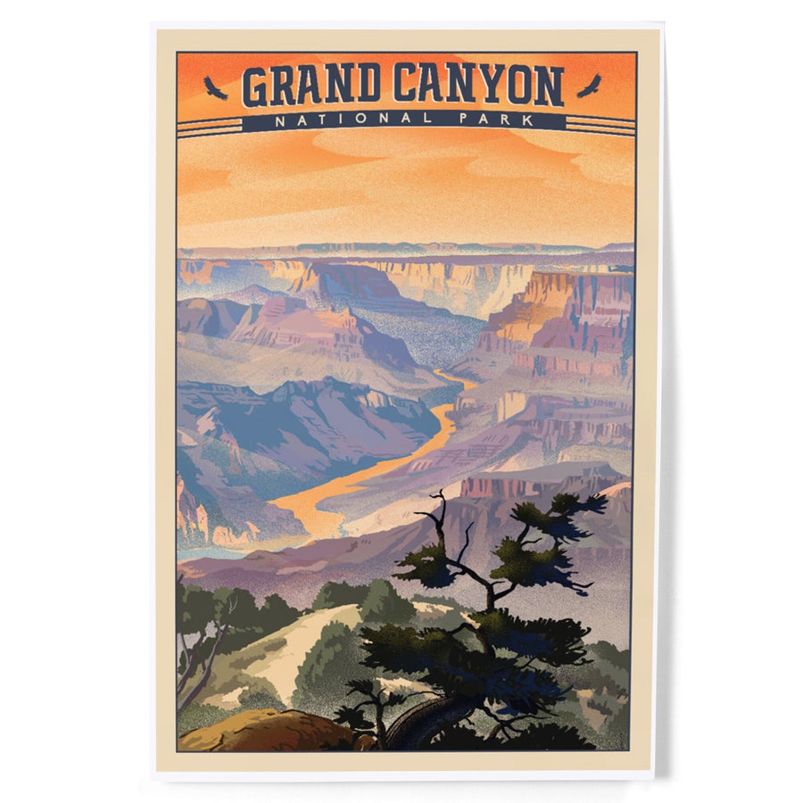 Grand Canyon National Park, Arizona, Desert View, Lithograph National Park Series, Art & Giclee Prints Art Lantern Press 