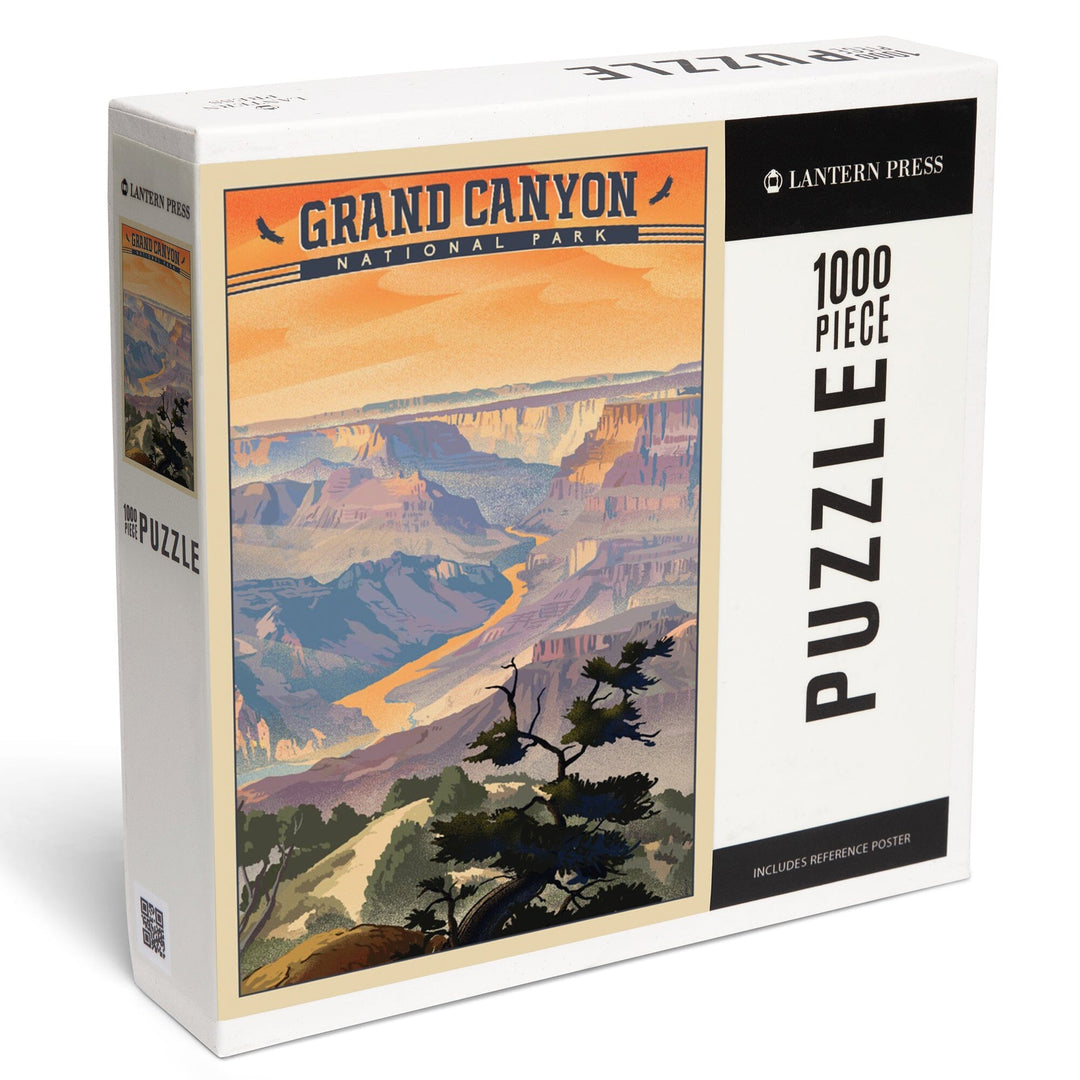 Grand Canyon National Park, Arizona, Desert View, Lithograph National Park Series, Jigsaw Puzzle Puzzle Lantern Press 