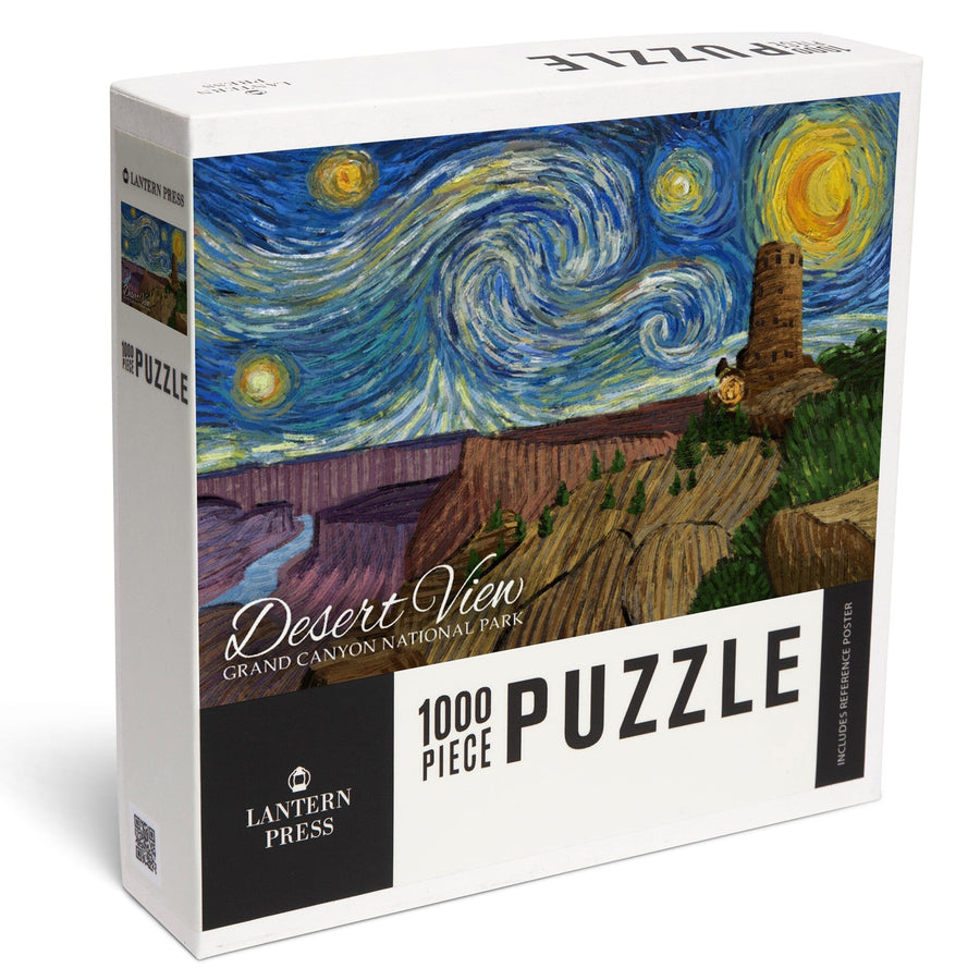 Grand Canyon National Park, Arizona, Desert View, Starry Night, Jigsaw Puzzle Puzzle Lantern Press 