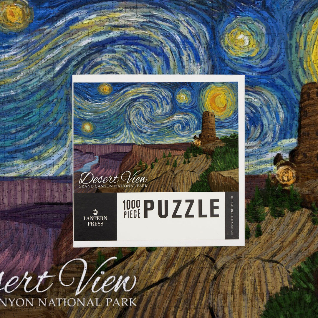 Grand Canyon National Park, Arizona, Desert View, Starry Night, Jigsaw Puzzle Puzzle Lantern Press 