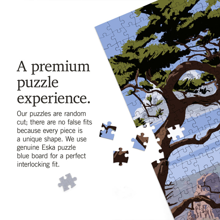 Grand Canyon National Park, Arizona, Elk and South Rim, Jigsaw Puzzle Puzzle Lantern Press 