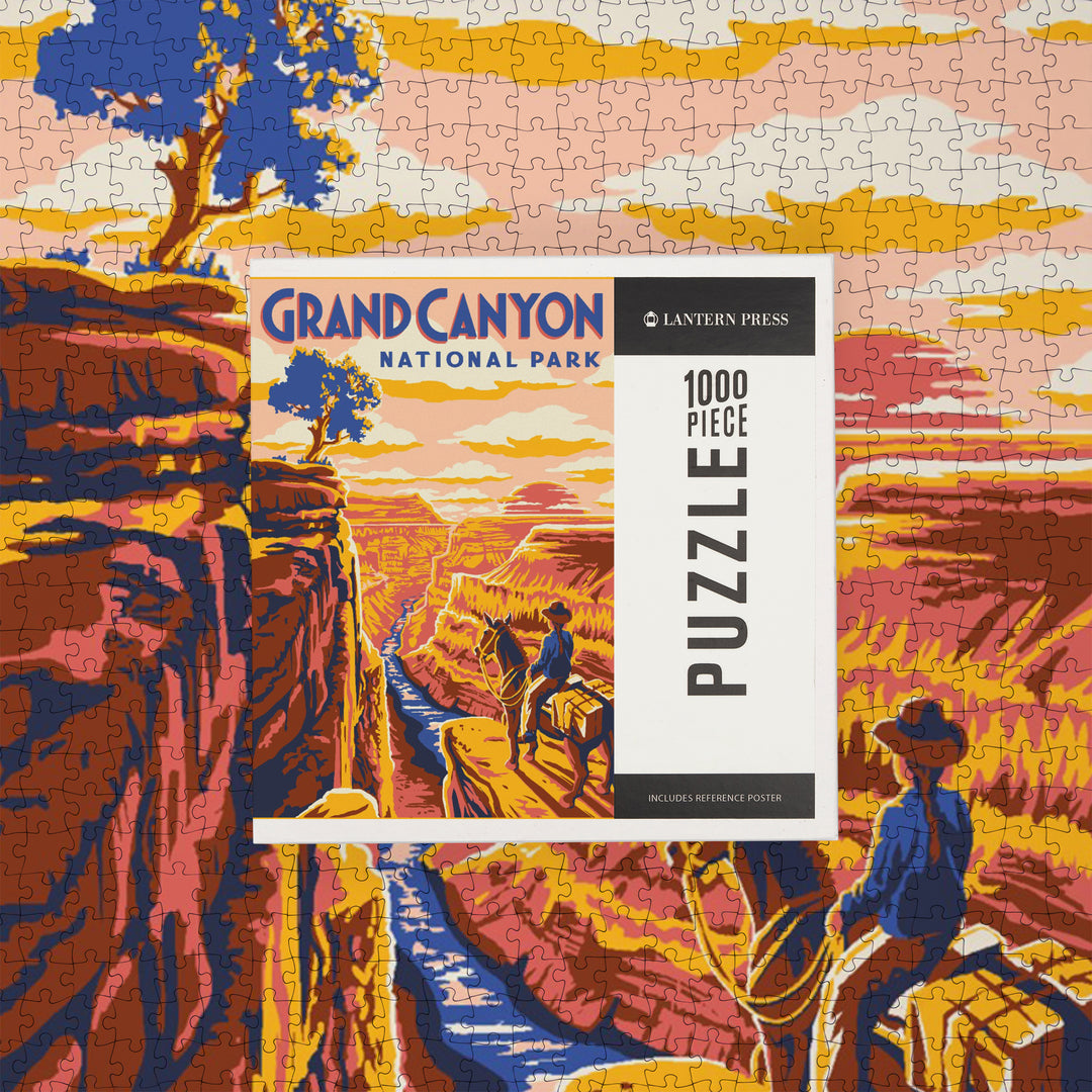 Grand Canyon National Park, Arizona, Explorer Series, Grand Canyon, Jigsaw Puzzle Puzzle Lantern Press 