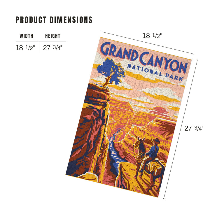 Grand Canyon National Park, Arizona, Explorer Series, Grand Canyon, Jigsaw Puzzle Puzzle Lantern Press 