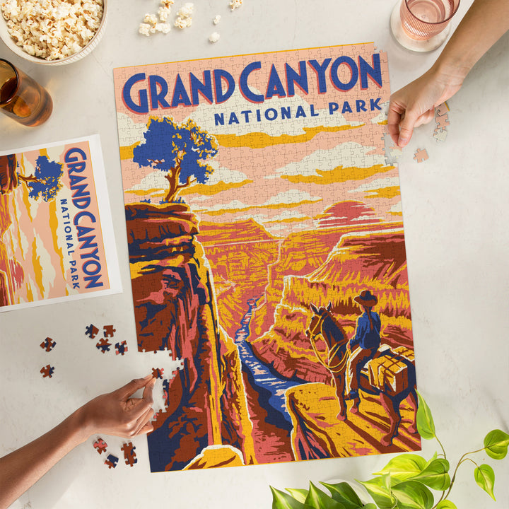 Grand Canyon National Park, Arizona, Explorer Series, Grand Canyon, Jigsaw Puzzle Puzzle Lantern Press 