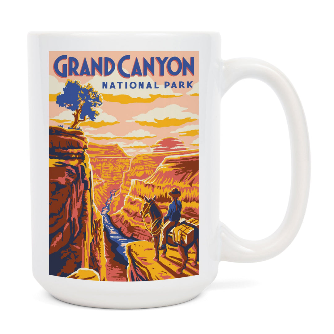 Grand Canyon National Park, Arizona, Explorer Series, Grand Canyon, Lantern Press Artwork, Ceramic Mug Mugs Lantern Press 