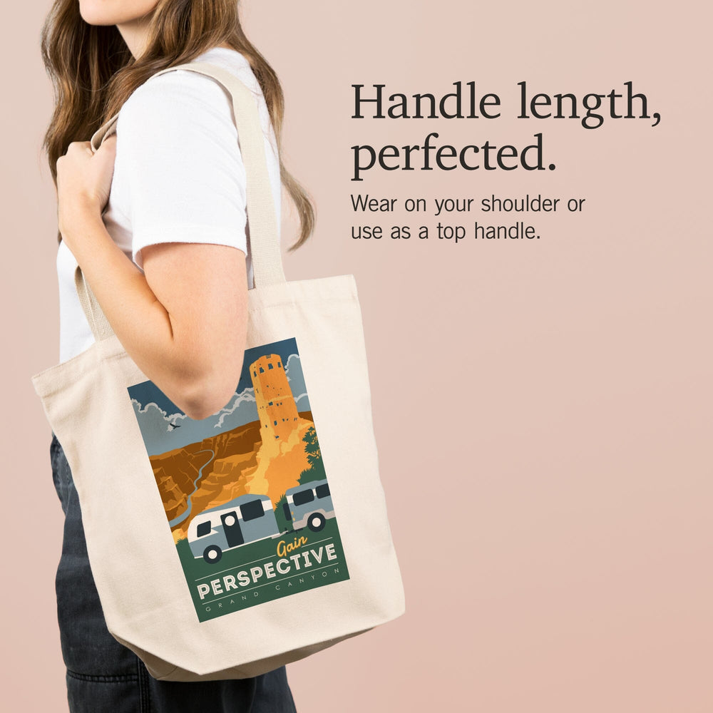 Grand Canyon National Park, Arizona, Gain Perspective, Vector Style, Tote Bag Totes Lantern Press 