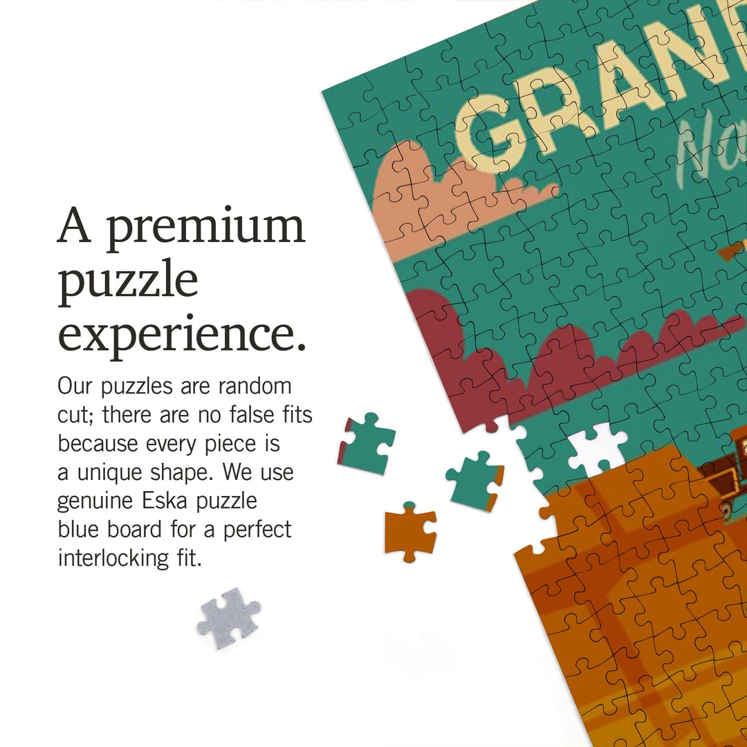 Grand Canyon National Park, Arizona, Geometric National Park Series, Jigsaw Puzzle Puzzle Lantern Press 