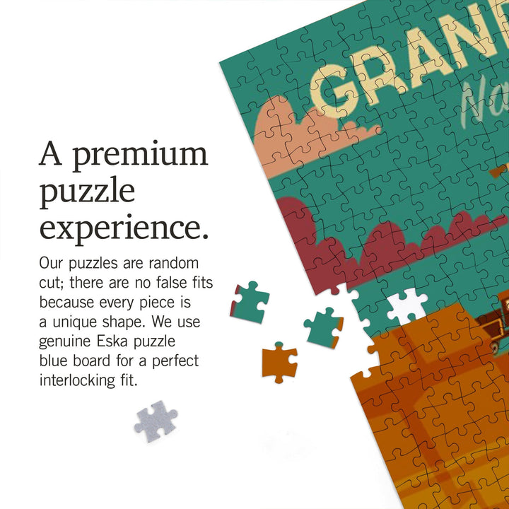 Grand Canyon National Park, Arizona, Geometric National Park Series, Jigsaw Puzzle Puzzle Lantern Press 