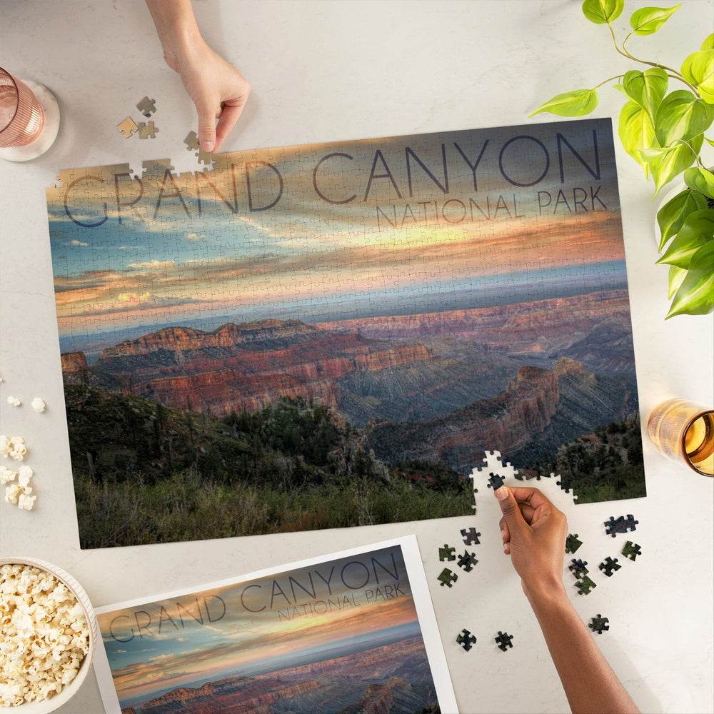 Grand Canyon National Park, Arizona, Hazy Canyon View, Jigsaw Puzzle Puzzle Lantern Press 