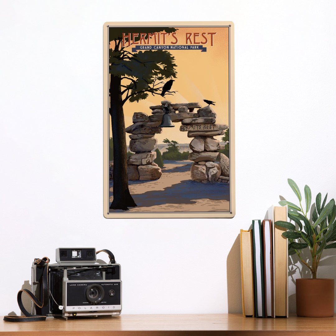 Grand Canyon National Park, Arizona, Hermits Rest, Lithograph National Park Series, Metal Signs Metal Lantern Press 