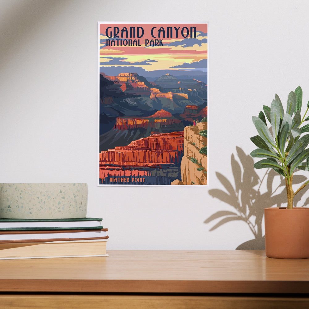 Grand Canyon National Park, Arizona, Mather Point, Art & Giclee Prints Art Lantern Press 