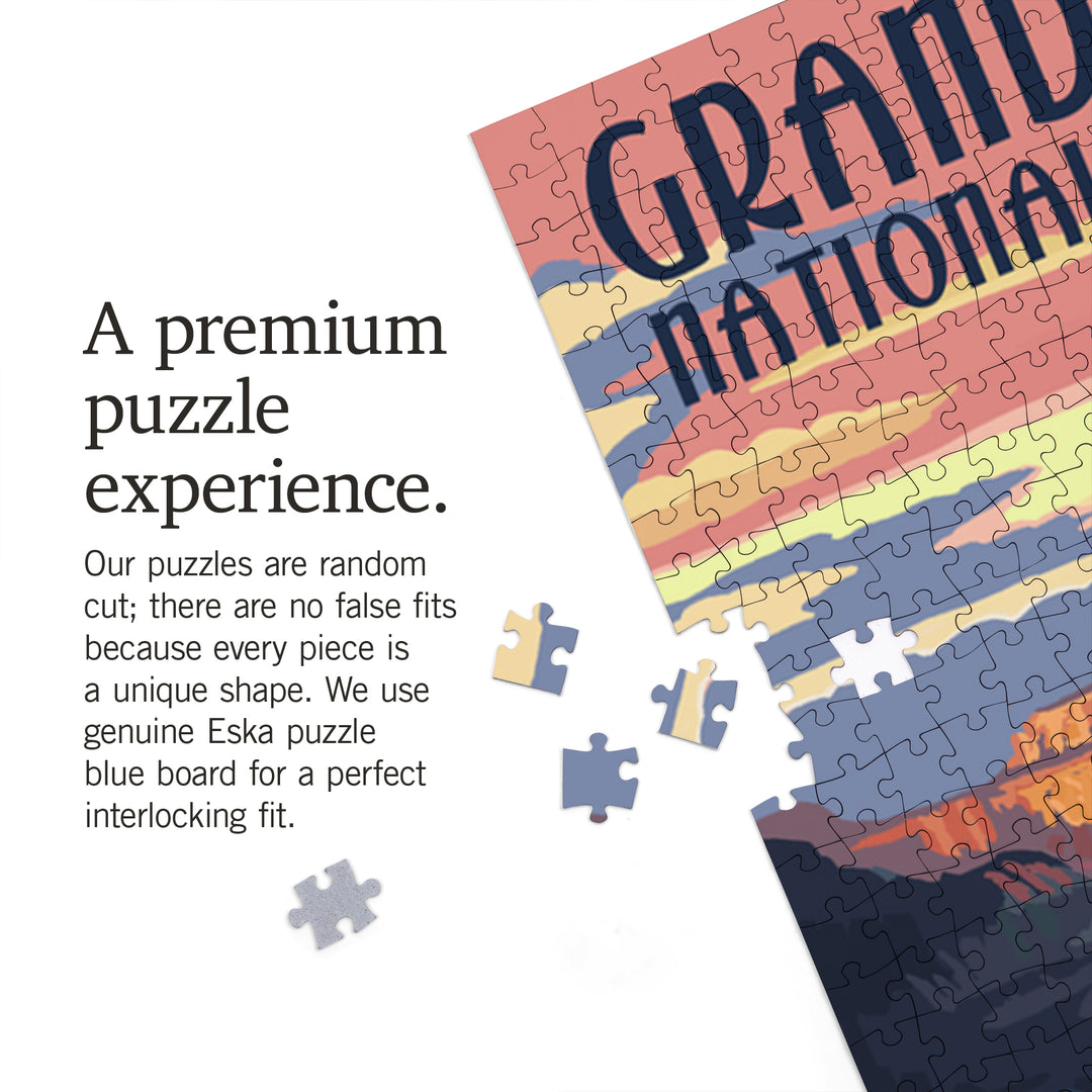 Grand Canyon National Park, Arizona, Mather Point, Jigsaw Puzzle Puzzle Lantern Press 