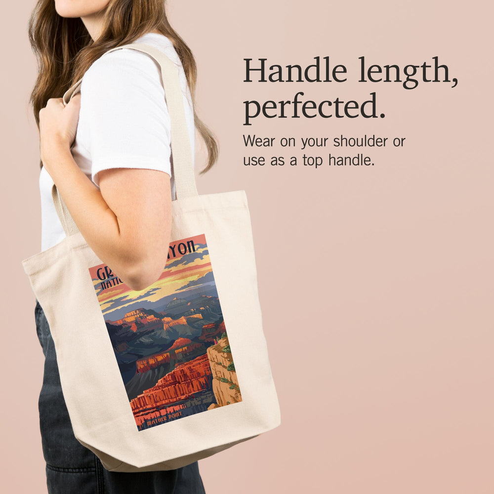 Grand Canyon National Park, Arizona, Mather Point, Tote Bag Totes Lantern Press 