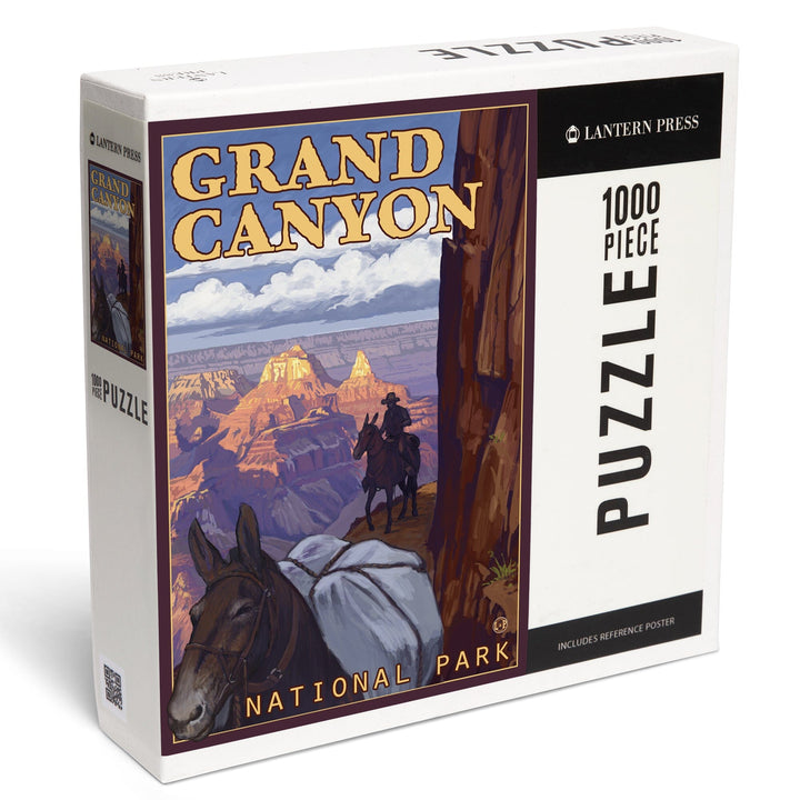Grand Canyon National Park, Arizona, Mule Train, Jigsaw Puzzle Puzzle Lantern Press 
