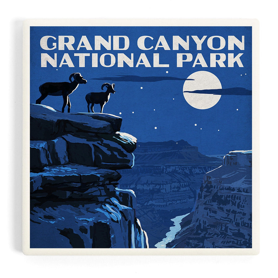 Grand Canyon National Park, Arizona, Night Scene, Coasters Coasters Lantern Press 