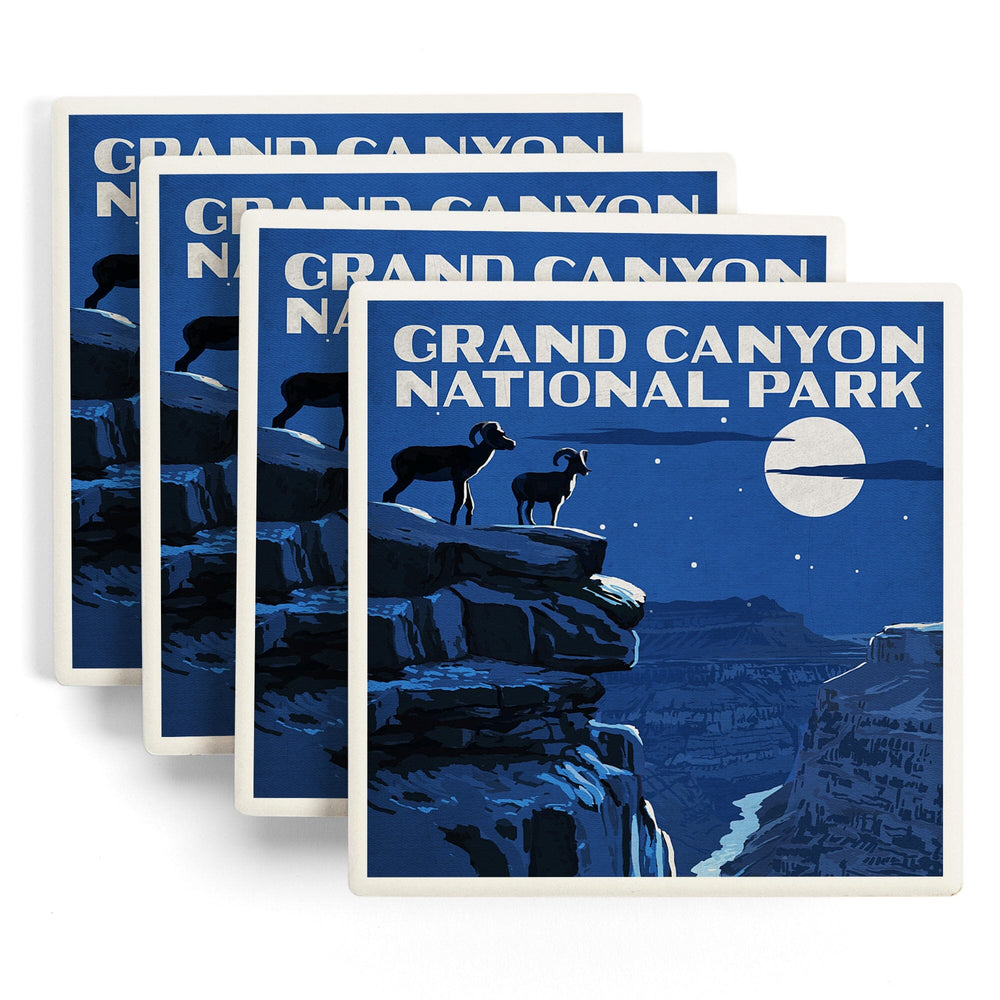 Grand Canyon National Park, Arizona, Night Scene, Coasters Coasters Lantern Press 