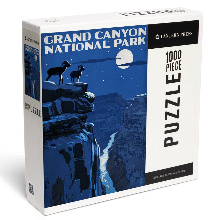 Grand Canyon National Park, Arizona, Night Scene, Jigsaw Puzzle Puzzle Lantern Press 