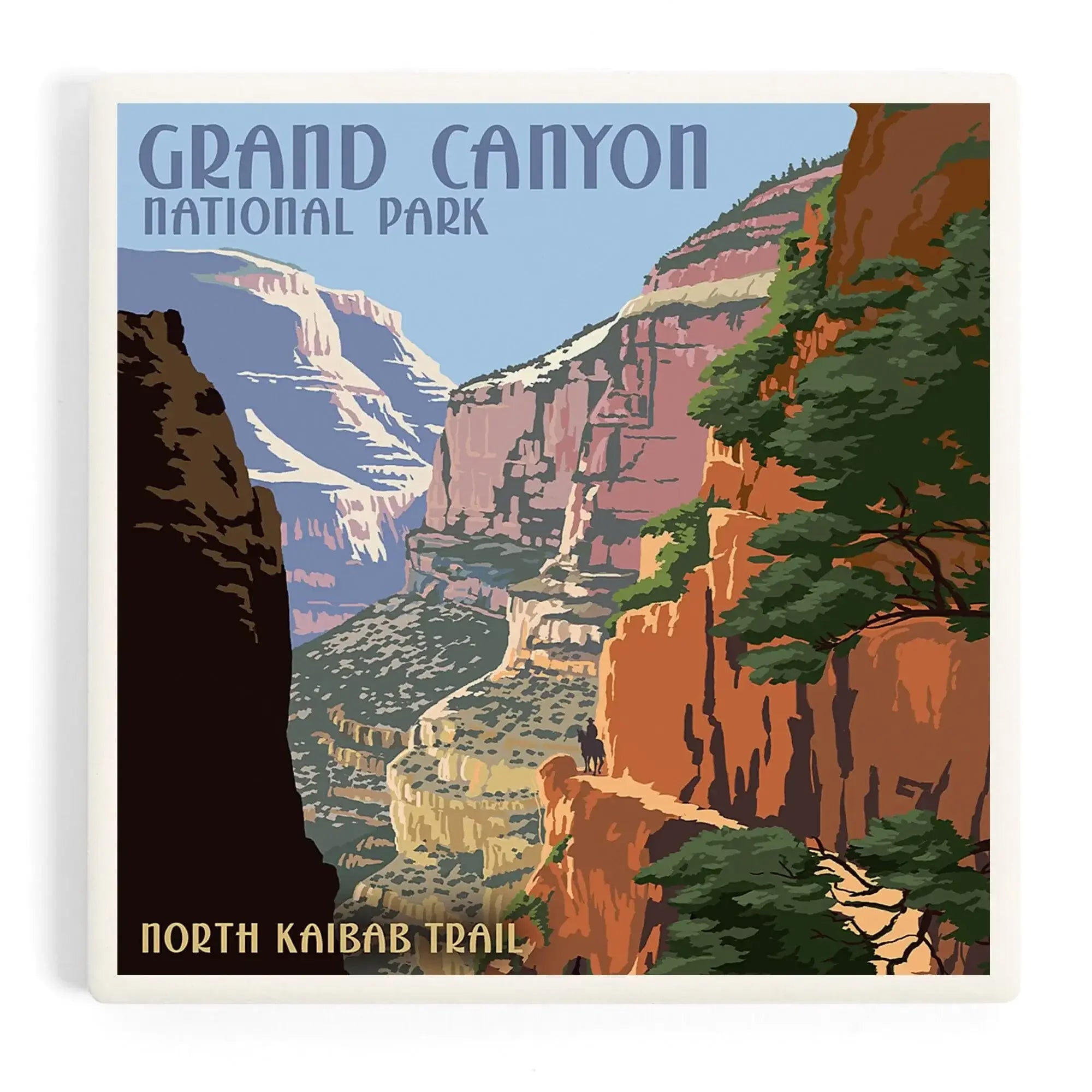 キャンバスアート　2,5D 35cm×53cm Grand Canyon National Park, Arizona, North Kaibab Trail ceramic