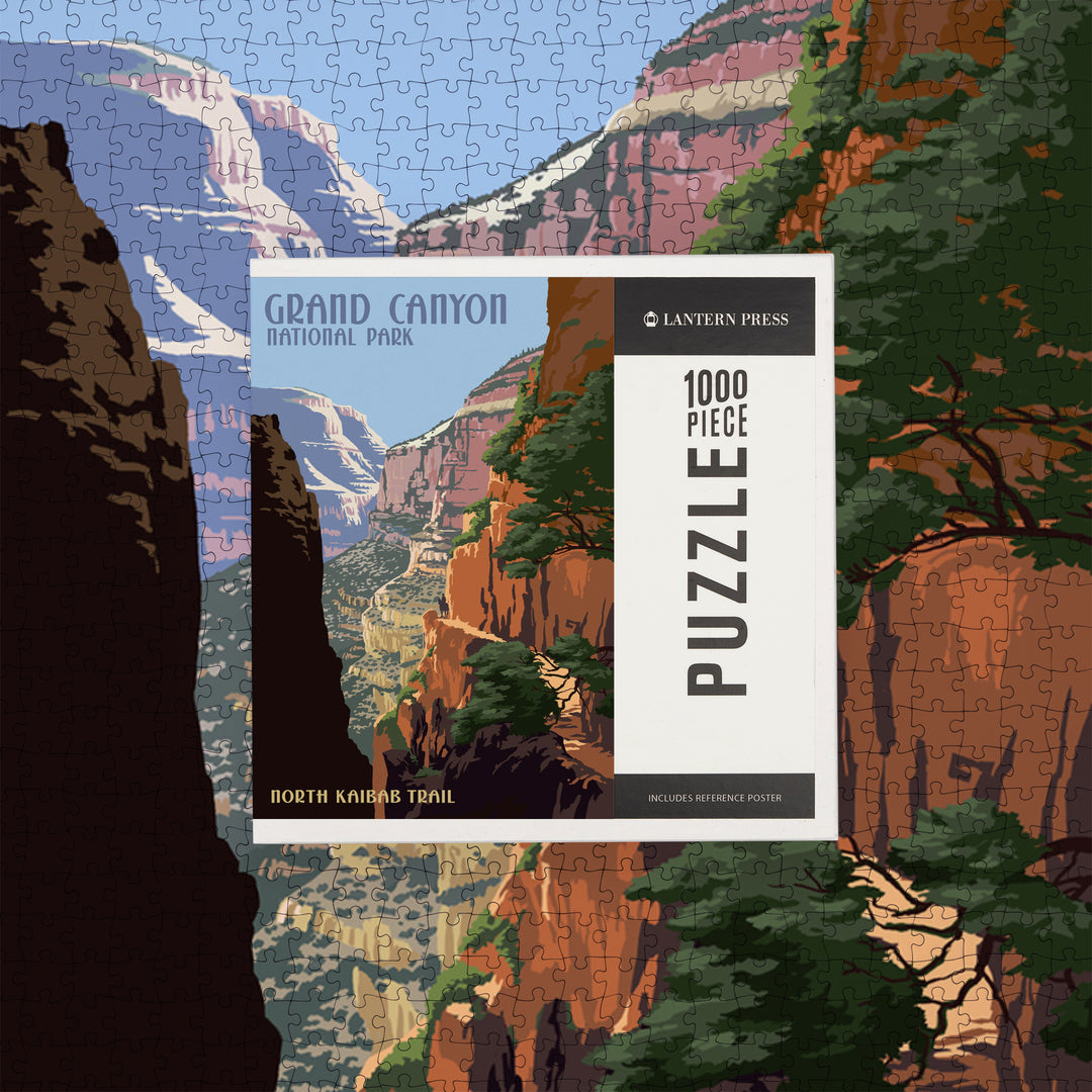 Grand Canyon National Park, Arizona, North Kaibab Trail, Jigsaw Puzzle Puzzle Lantern Press 