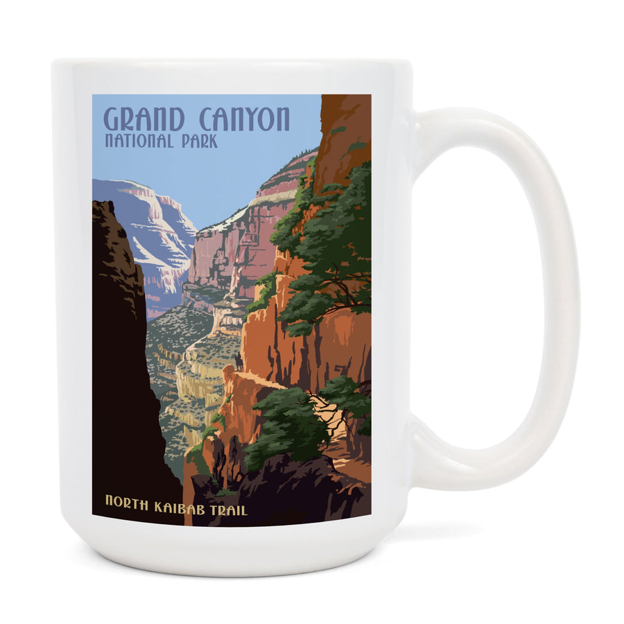 Grand Canyon National Park, Arizona, North Kaibab Trail, Lantern Press Artwork, Ceramic Mug Mugs Lantern Press 