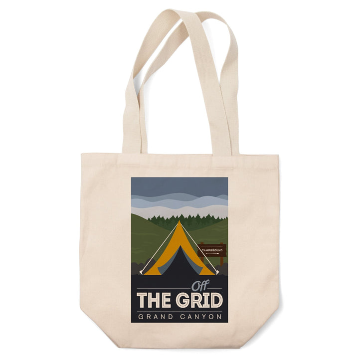 Grand Canyon National Park, Arizona, Off the Grid (Tent), Discover, Vector, Tote Bag Totes Lantern Press 