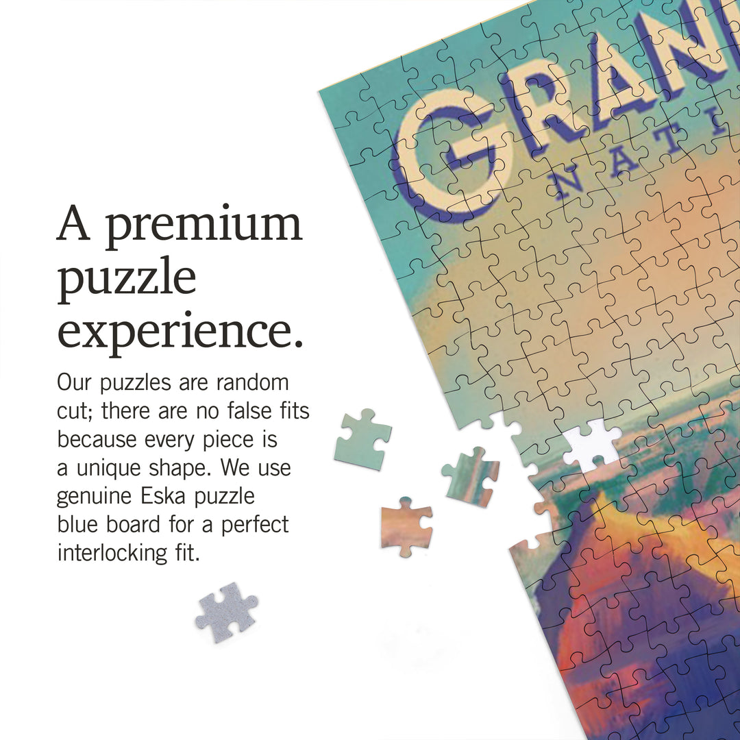 Grand Canyon National Park, Arizona, Oil Painting, Jigsaw Puzzle Puzzle Lantern Press 
