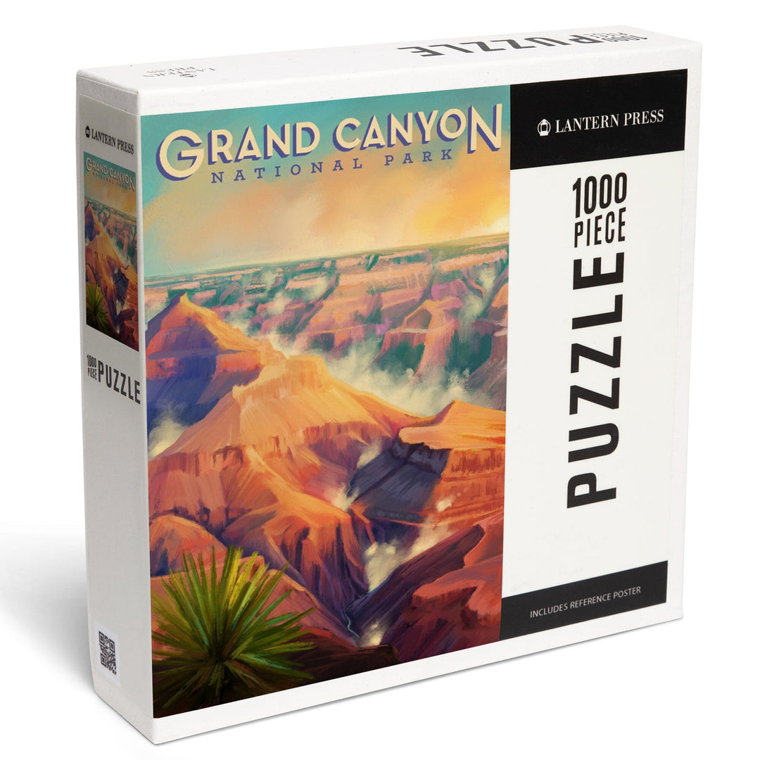 Grand Canyon National Park, Arizona, Oil Painting, Jigsaw Puzzle - Lantern Press