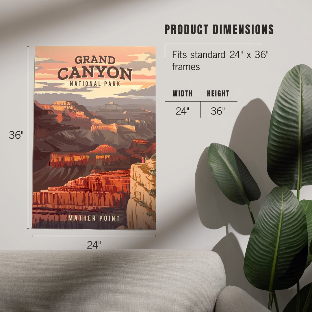 Grand Canyon National Park, Arizona, Painterly, Art & Giclee Prints - Lantern Press